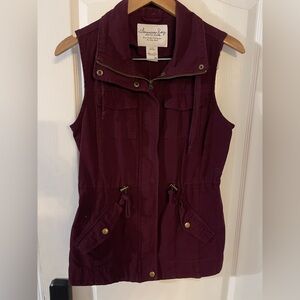 American Rag Sleeveless Maroon Vest